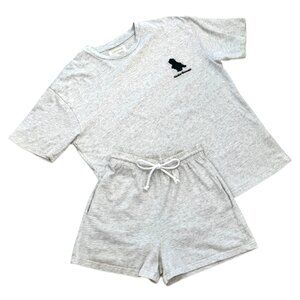 ALTEREDREAMS Baby Dino Patch Loungewear Coords Set - Tee Shirt & Shorts XS